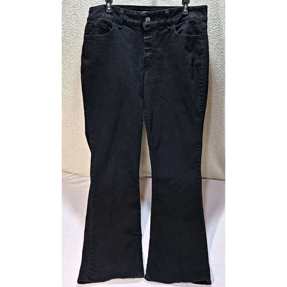Riders by Lee Womens Size 14 Black Bootcut Jeans Mid Rise Stretch Regular Fit